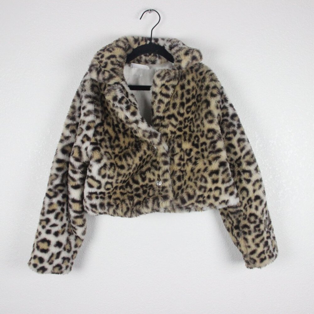 Knit Works, Jacket, Girl's XS (6-6X), Leopard Print